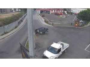 Ordu’daki trafik kazaları kameralarda