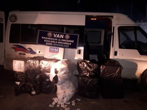 Van’da 10 bin paket kaçak sigara ele geçirildi