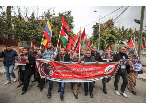 Gazze'de Venezuela lideri Maduro'ya destek gösterisi