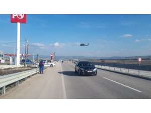 Trafik ihlallerine helikopterli denetim