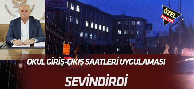 Okullarda giriş-çıkış saati uygulaması  Öğrencileri sevindirdi