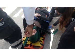 Elektrikli bisikletin çarptığı yaya yaralandı