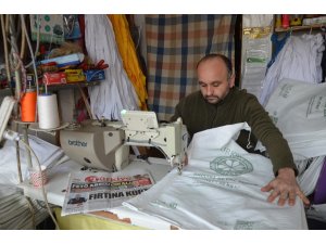 Kullanılmış şeker çuvalları ekonomiye kazandırılıyor