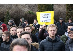 Makedonya'nın FETÖ iltisaklı gazeteye destek vermesine karşı protesto