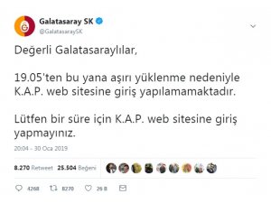 Galatasaray’dan taraftara KAP çağrısı