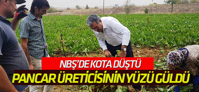 NBŞ’de kota düştü pancar üreticisinin yüzü güldü