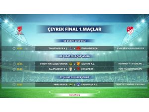 Türkiye Kupası’nda çeyrek final ilk maçlarının programı açıklandı