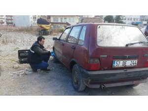Bafra’da esrarengiz otomobil hırsızlığı olayı
