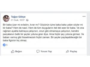Baba kurbanı Tuğçe’nin sitemi: "Baba üzer mi evladını"