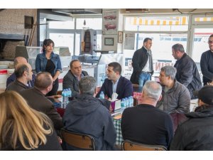 CHP’nin Kuşadası adayı Ömel Günel sanayi esnafını dinledi