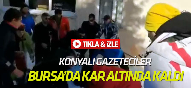 Konyalı gazeteciler Bursa'da kaza atlattı