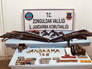Zonguldak’da silah imalathanesi olarak kullanılan eve operasyon