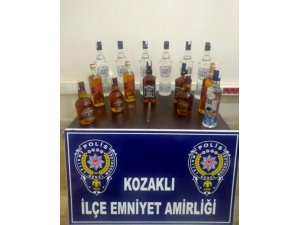 Kozaklı’da  15 şişe sahte içki ele geçirildi
