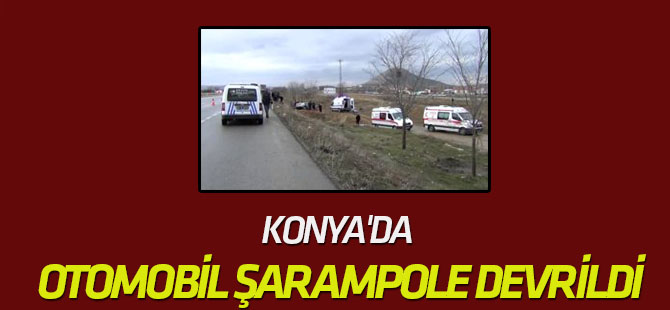 Konya'da Otomobil Şarampole Devrildi: 5 Yaralı