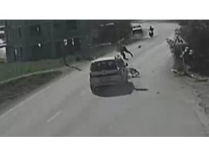 Motosikletliyi metrelerce havaya fırlatan sürücü serbest kaldı