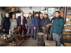 Seçen ve Arı, Lale Sanayi Sitesinde ziyaretlerde bulundu