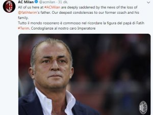 Milan’dan Fatih Terim’e başsağlığı mesajı