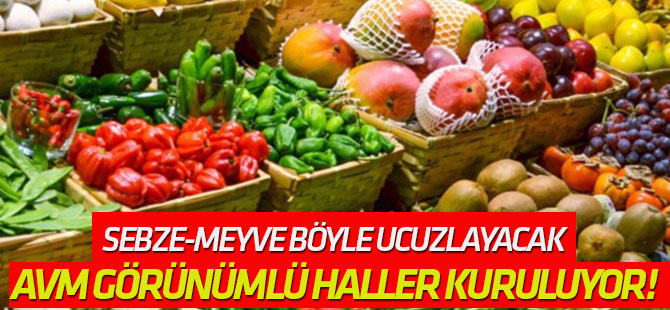 Sebze-meyve böyle ucuzlayacak AVM görünümlü haller kuruluyor!