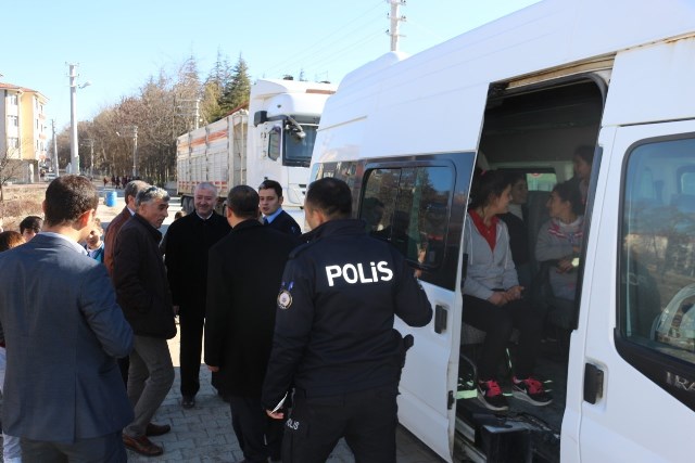 Kulu’da servis araçlarına denetleme