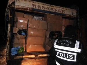 Gaziantep’te 7 ton 375 kilo kaçak tütün ele geçirildi