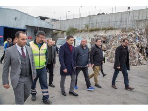 Ömer Günel, Kuşadası atık yönetimi ve geri dönüşüm tesisini ziyaret etti