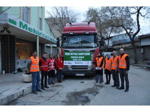 Konya'dan Cizre'ye ayni yardım gönderildi
