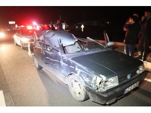 Otomobil tıra arkadan çarptı: 1 yaralı
