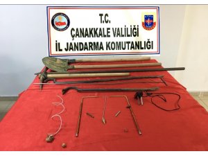 Çanakkale’de kaçak  kazı operasyonu