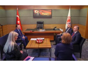 Altınok Romanya’nın Ankara Büyükelçisi Gabriel Şopanda’yı TBMM’de kabul etti