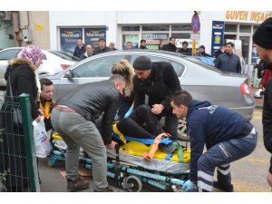Karaman’da motosikletin çarptığı yaya yaralandı