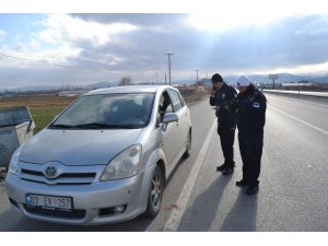 Şuhut’ta yol denetimleri