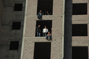 İnşaat işçilerinin alacak eylemi