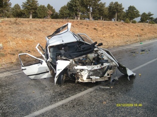 Bozkır'da feci kaza