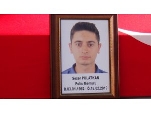 Kalp krizi geçiren polis son yolculuğuna uğurlandı