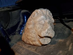 Jandarma Roma dönemine ait aslan heykeli ele geçirdi