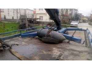 Kocaeli’de 200 kiloluk top mermisi bulundu