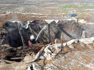 Siirt’te çıkan yangında ev ve ahır kül oldu