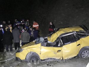 Sahile uçan taksinin sürücüsü hayatını kaybetti