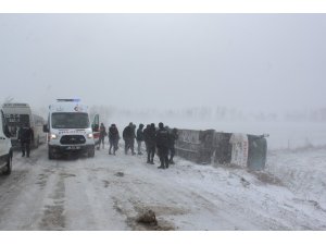 Tekirdağ’da yolcu otobüsü devrildi: 5 yaralı