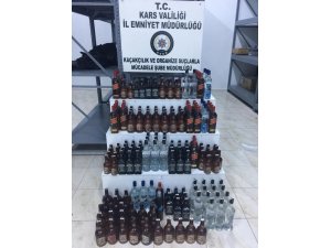 Kars’ta kaçak içki ele geçirildi