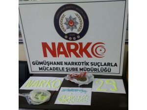 Gümüşhane emniyetinden uyuşturucu operasyonu