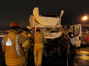 Mahmutbey gişelerde kaza: 1 yaralı