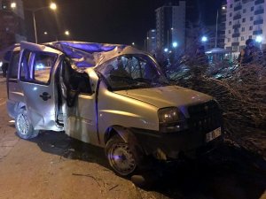 Kamyonet ağaca çarptı: 2 yaralı