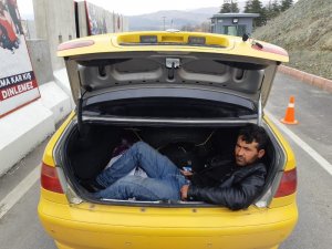 Bagajdan Afganlı göçmen çıktı