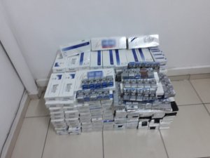 Jandarmanın durdurduğu araçtan kaçak sigara çıktı