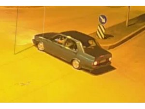 Drift yaptı, kameralara yakalandı