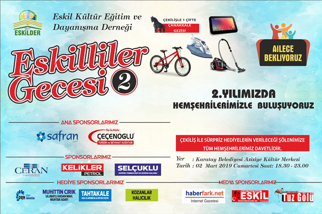 ESKİLDER, Konya’da Eskilliler Gecesi ikincisini düzenliyor