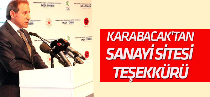 Karabacak'tan Sanayi Sitesi Teşekkürü