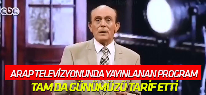 Arap televizyonlarındaki video düşündürüyor