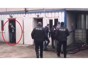 Akaryakıt tırtıkçılığı yapan çeteye baskın anı kamerada